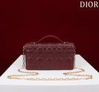 my cd mini 21 burgundy lambskin