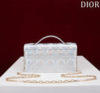 my cd mini 21 silver metalic lambskin