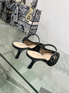 cd pump 65 transparent mesh embroidered black flower moitf