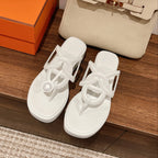 HM Gipsy Platform Thong White Sheepskin 349417