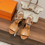 GLAM SANDAL 110 TAWNY LAMBSKIN