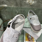 CD x Birkenstock Tokio Mule Grey White Felt Coth