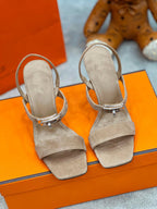 Glamour 95 Sandal Light Brown Suede