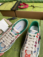 GG 26 Platform Sneaker Light Beige Multicolor Monogram Canvas 632830