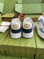 GG 26 Sneaker Blue Gray Canvas Calfskin 632892
