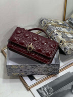 my cd mini 21 burgundy patent lambskin