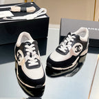 CC Sneaker In Black Mesh Fabric Print Logo 149842