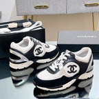 CC Sneaker In Black Mesh Fabric Print Logo 149842