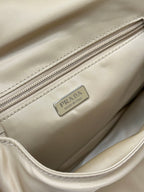 PRA CINI 23 MEDIUM BAG IN FLAX YELLOW RE-NYLON WITH STRAP