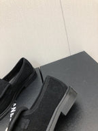 moccasins black denim 40mm