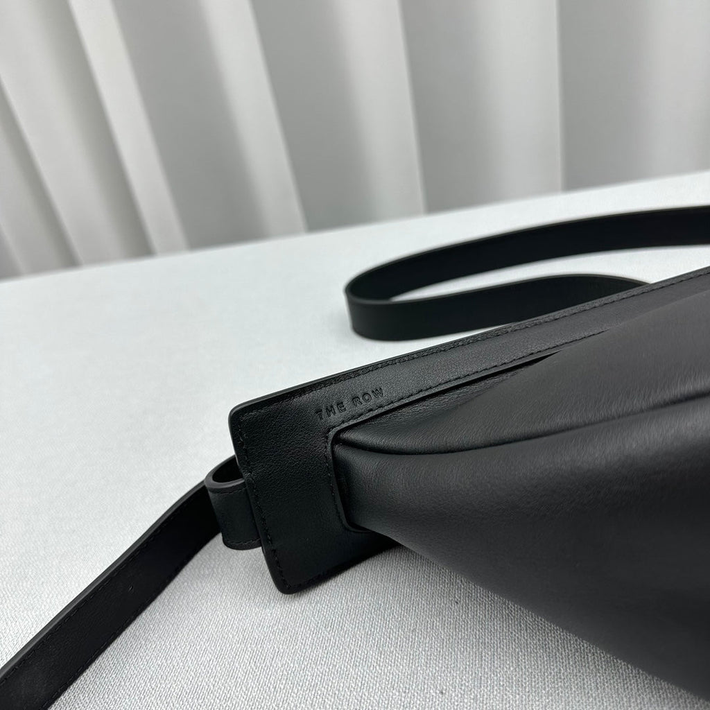 The Row 2025 Slouchy Banana 34cm Black Leather