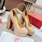 CL Platforms Movida Jane 130 mm Patent Leather Nude