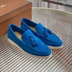 lp dot sole walk loafer blue suede