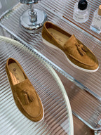 lp dot sole walk loafer brown suede