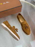 lp dot sole walk loafer brown suede