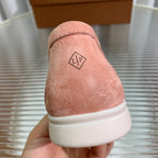 lp dot sole walk loafer brownish pink suede