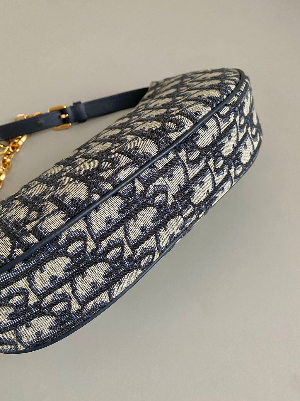 CD lounge underarm bag 26 blue classic floral fabric