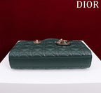 medium lady d-joy 26 dark green lambskin