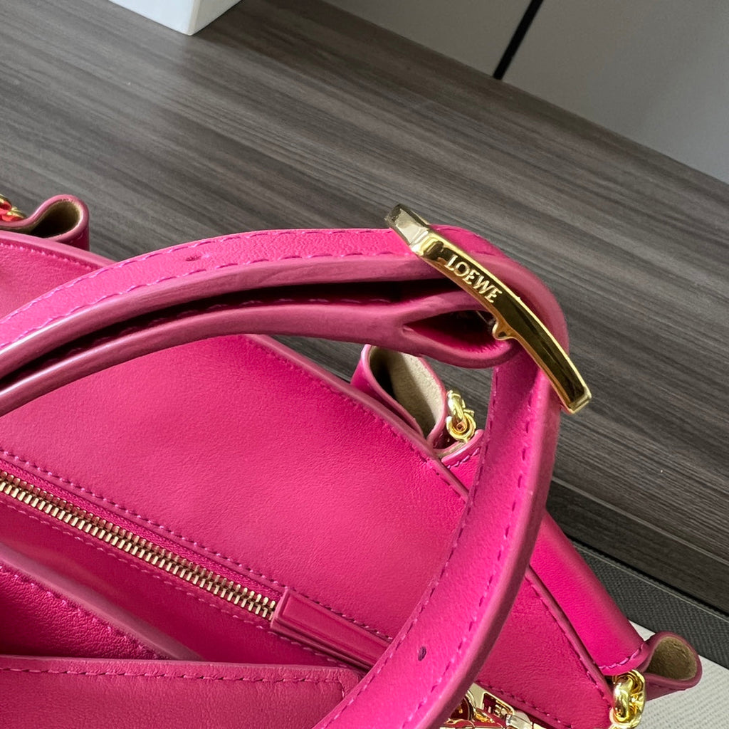 Loewe Small Dumpling Bag 35 Dark Pink Calfskin 280641