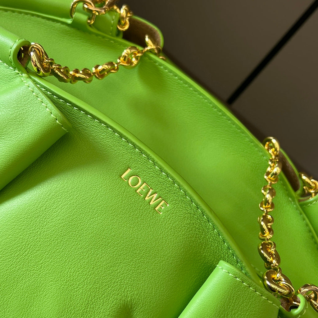 Loewe Small Dumpling Bag 35 Green Calfskin 280643