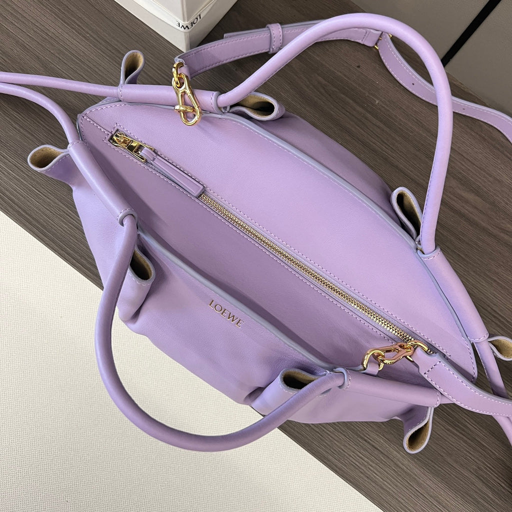 Loewe Small Dumpling Bag 35 Light Purple Calfskin 280649