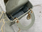 mini lady 17 rock gray patent calfskin
