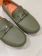 HM Men's Loafer Moss Green Cowhide 557571