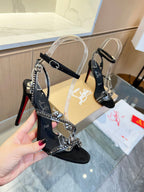 CL Joli Queen Crystal Embellished Sandal Imported PVC and Creo Rhinestones 251029
