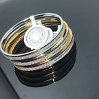 H Enamel Bangle White Blue Red Bracelet