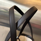 FLIP FLAP 38 IN WHITE CANVAS AND BLACK CALSKIN