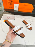 Giulia Sandal White Tan Calfskin