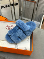HM Chypre Sandal Blue Fleece Wool  953867