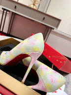 CL So Kate Pumps 120 mm Texture Leather Multicolor