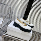 HIGH FLAT SANDALS WITH DOUBLE STRAP-DESIGN LEATHER WHITE