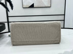 CC Deauville Tweed Bag 33x26x15.5cm Blue Sky Leather Gold Hardware 32