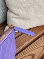 cc zipped wallet 15 purple caviar gold hardware