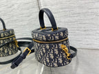 CD Signature Vanity Blue Calf Leather Cotton