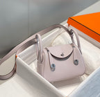 HM Mini Lindy 20cm Light Pink Clemence Leather