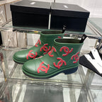 CC Rainboots Green with Embossed Logo Rubber 204072