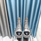 CC Ankle Boots Silver Lambskin