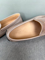 HM Men's Moccasins Loafer Pink Nude Cowhide 565857