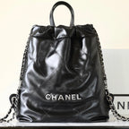 CC 2025 Backpack 34cm Black Soft Calfskin 335087
