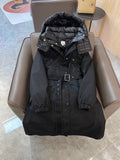 Burberry 25 Trench Coat Two-piece Set Black Cotton Down Nylon