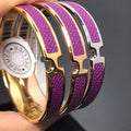 H Pig Nose Purple Bracelet