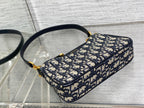CD Hobo Avenue Bag 21 Dark Blue Black Leather Cotton