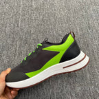 LP BRUNELLO SNEAKERS MULTI-IRON AND CHARTREUSE MESH CALFSKIN