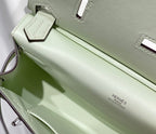 KELLY 23CM JYPSIERE LIGHT GREEN LEATHER CROSSBODY BAG SHW