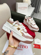 VT 25 One Stud Platform Sneaker White Pink Cowhide