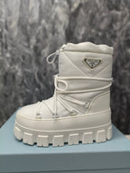 PRA RE-NYLON GABARDINE APRÃˆS SKI BOOTIES WHITE