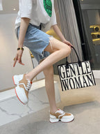 HM Giga 50 Sneaker Salmon Canvas White Goatskin Orange